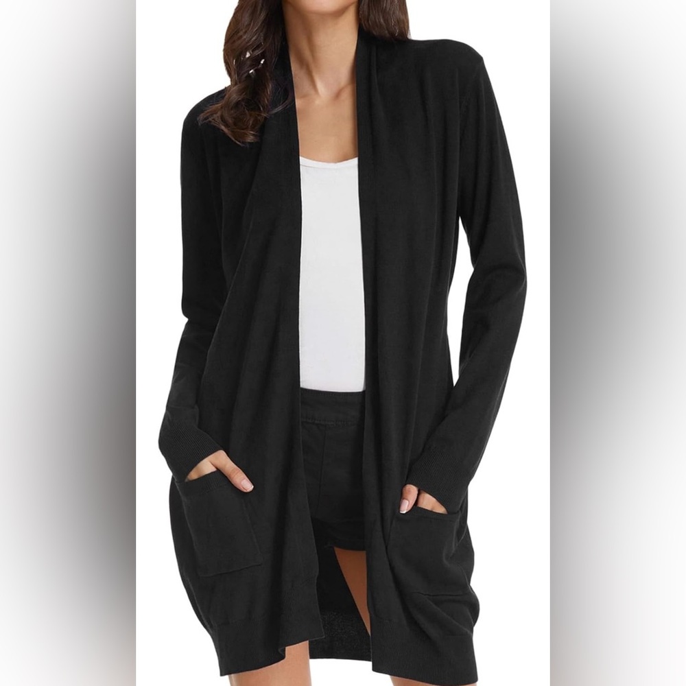 Grace Karin | Essential Solid Open Front Long Kni… - image 2